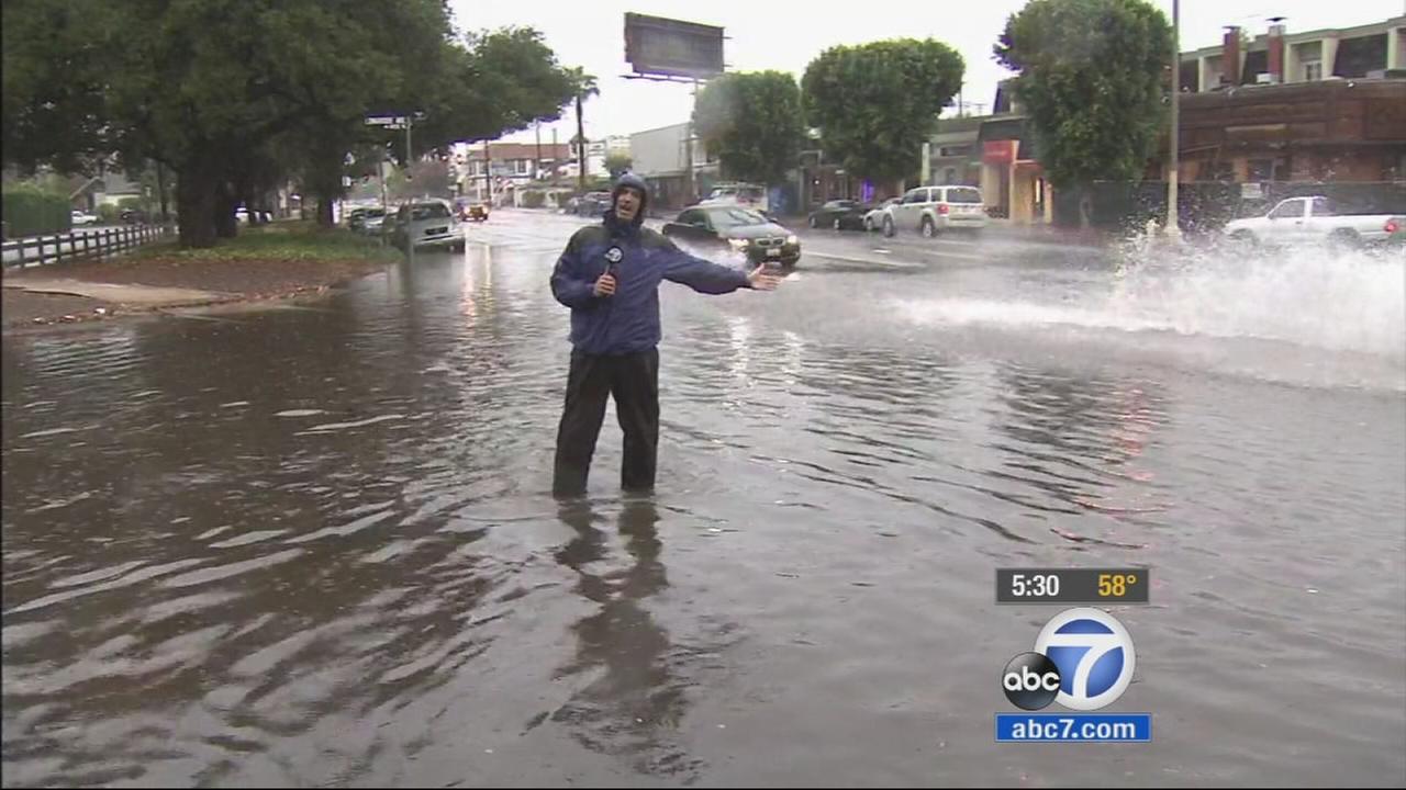 Los Angeles residents react to rain