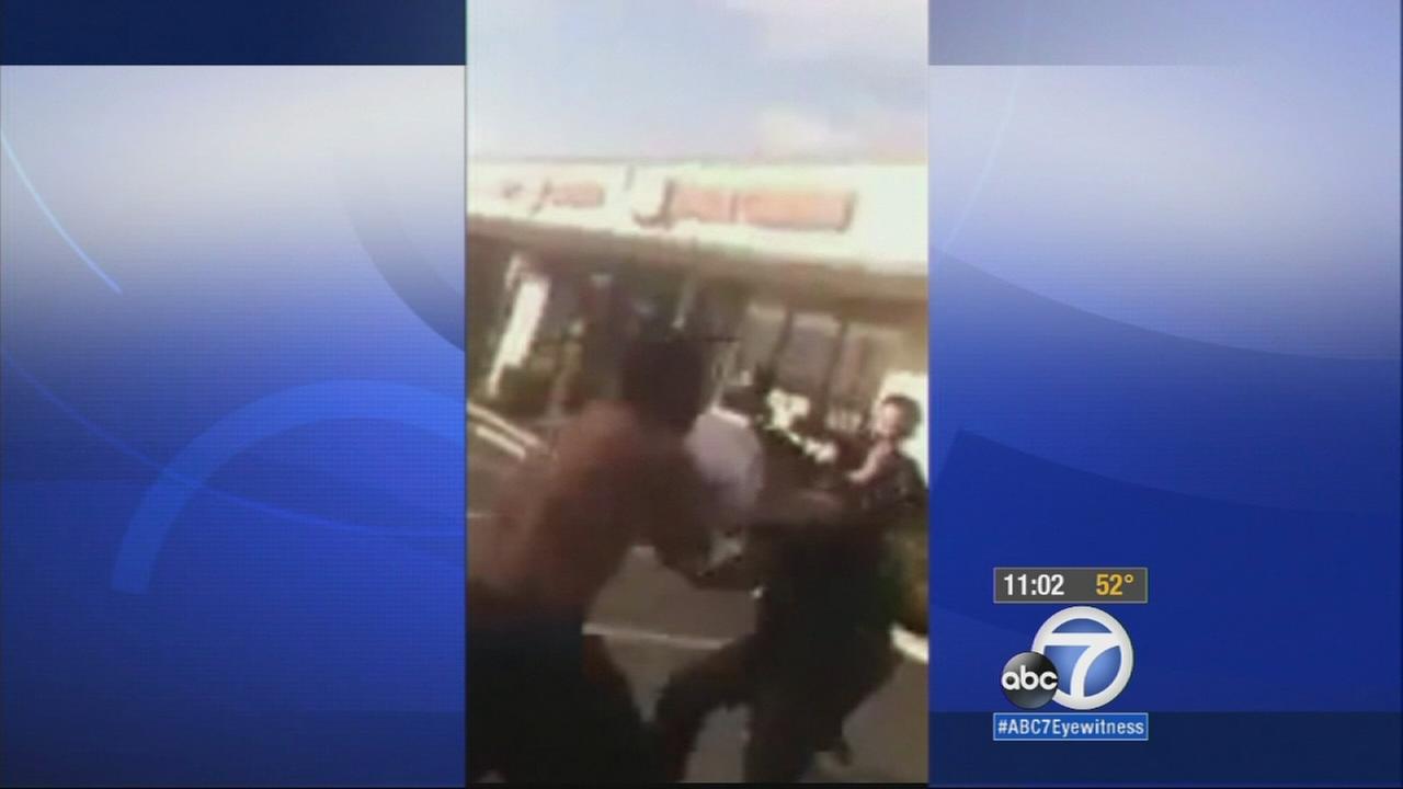 Confrontation between Hawthorne police, suspect caught on video - KABC-TV