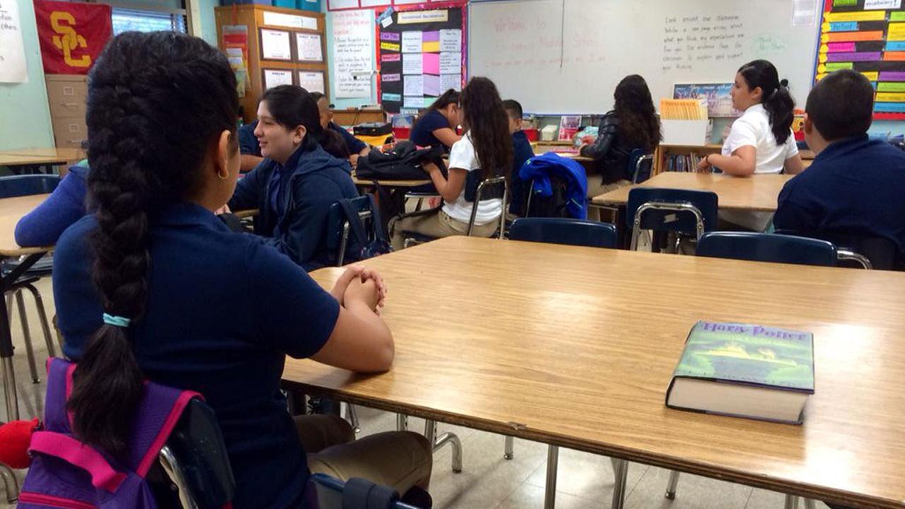 ... attend class on the first day of school on Tuesday, Aug. 18, 2015 ... attend class on the first day of school on Tuesday, Aug. 18, 2015