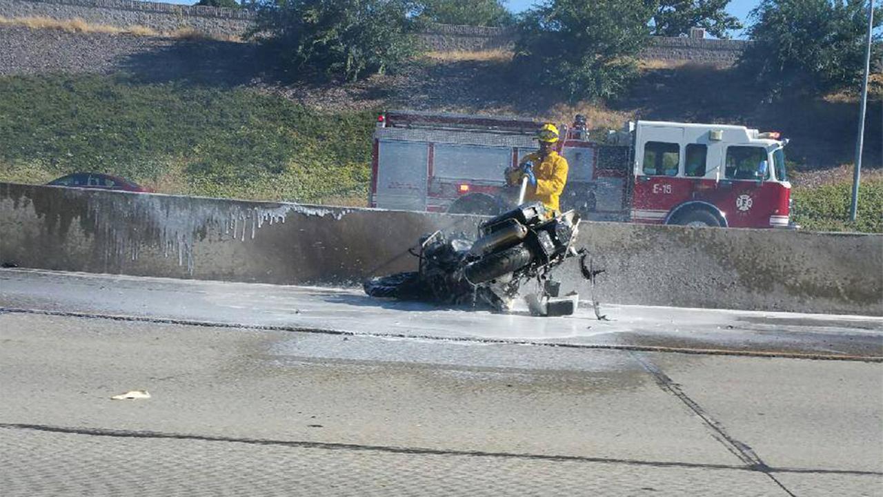 Highway 180 shutdown at Clovis Avenue due to crash involving CHP officer