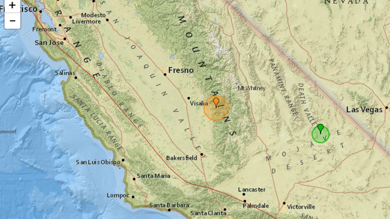 Magnitude 3.5 earthquake strikes near Porterville, USGS says