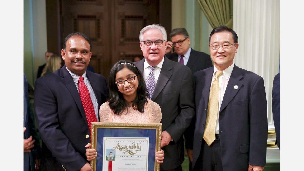 National Spelling Bee winner Ananya Vinay honored at State Capitol