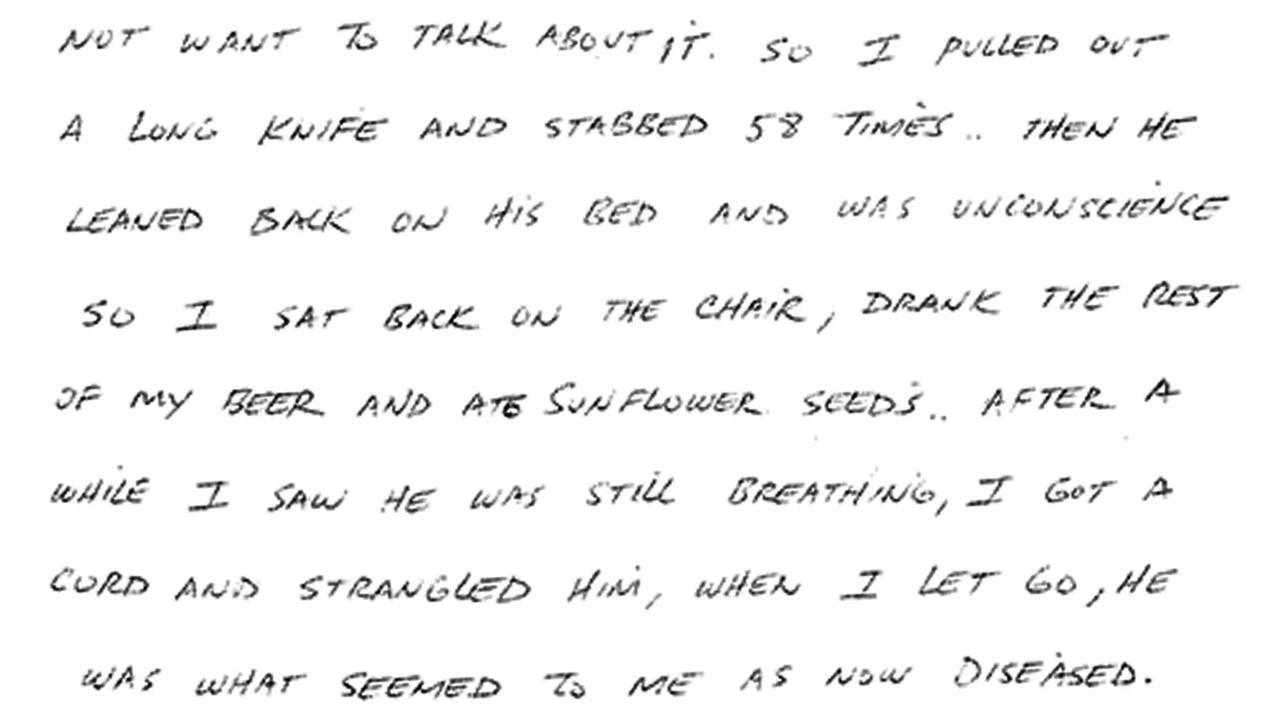 Convicted killer asks for conviction to be overturned after written confession