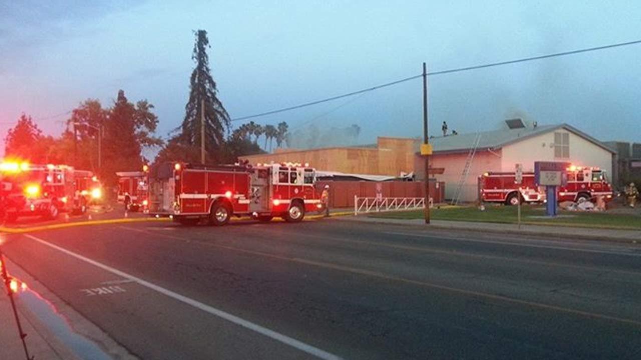 Fire at Sierra Vista Elementary School in Clovis