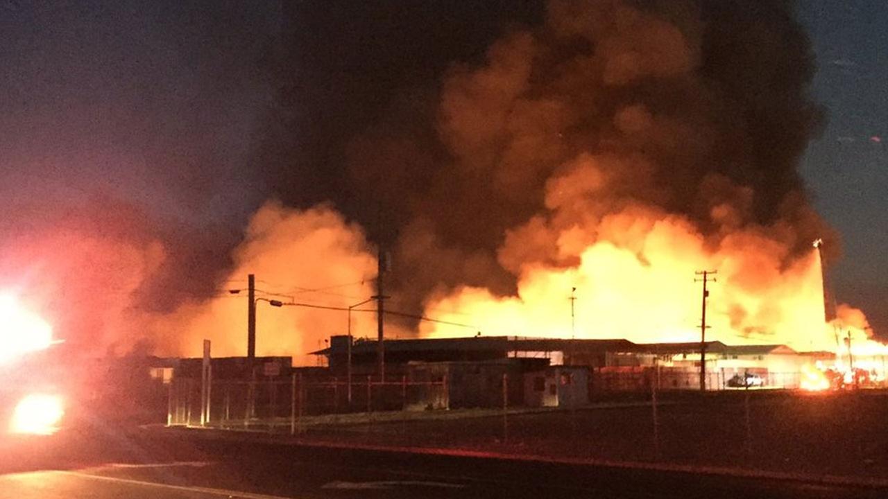 Firefighters battling massive blaze at Initiative Foods in Sanger