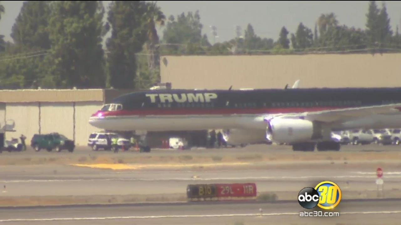 Donald Trump leaving the Valley after Tulare County fundraiser
