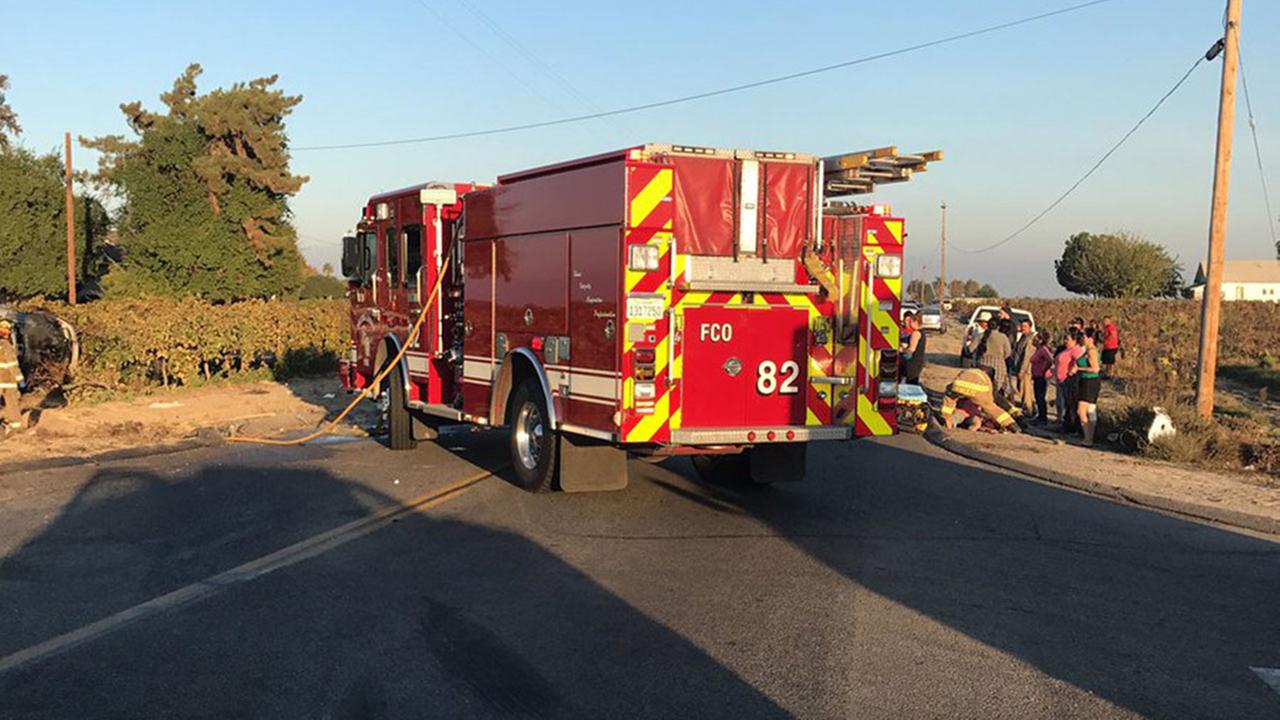 Cal-Fire on scene of fatal accident in Fresno County