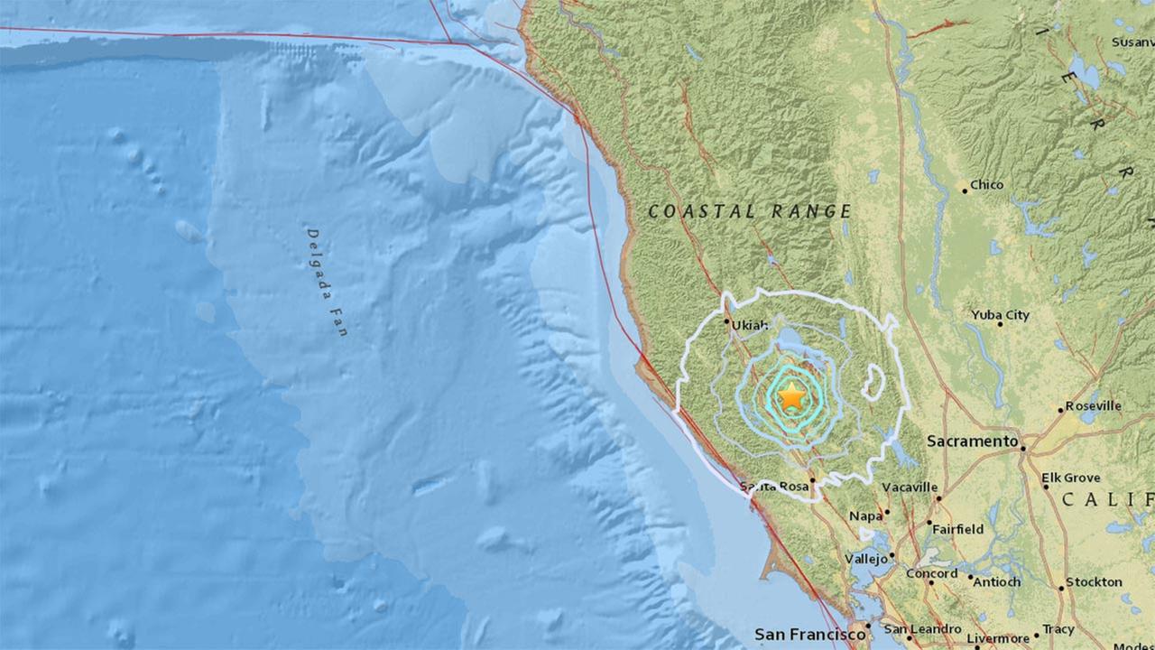 5.0 earthquake strikes near Clearlake