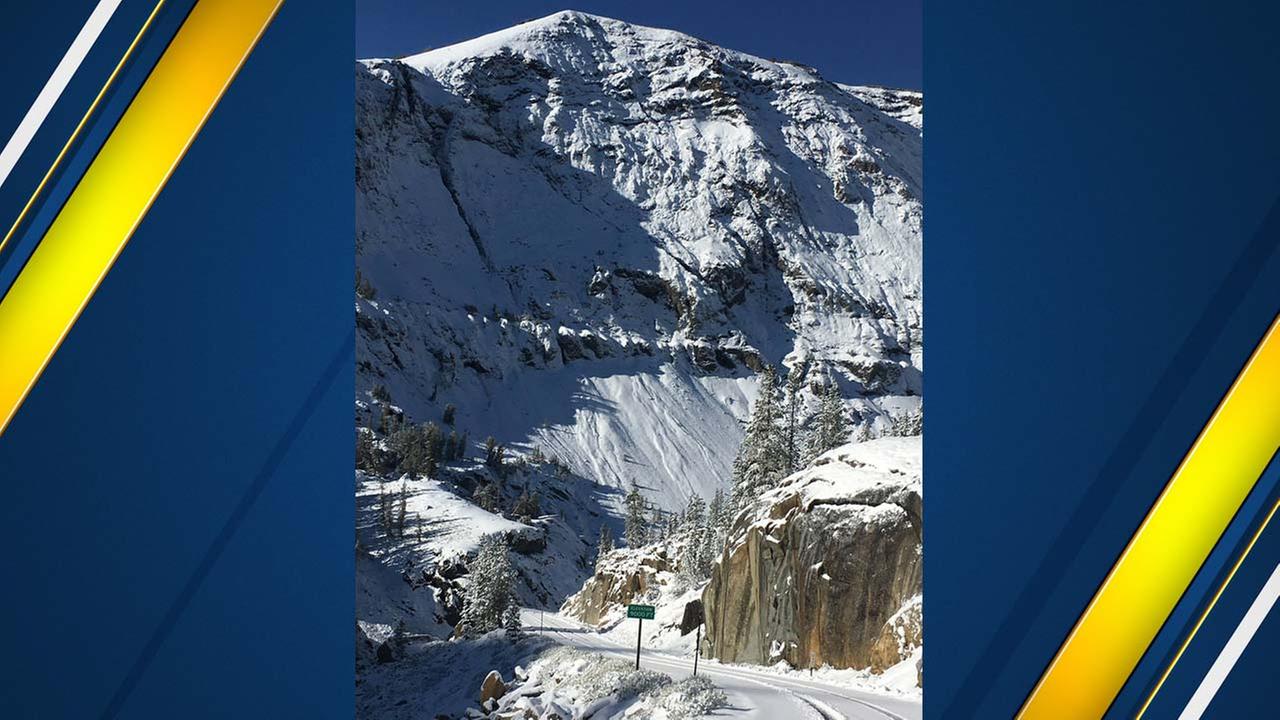 This picture is courtesy of Caltrans District 10 of Sonora Pass which was closed along with Tioga and Ebbetts pass due to snow.
