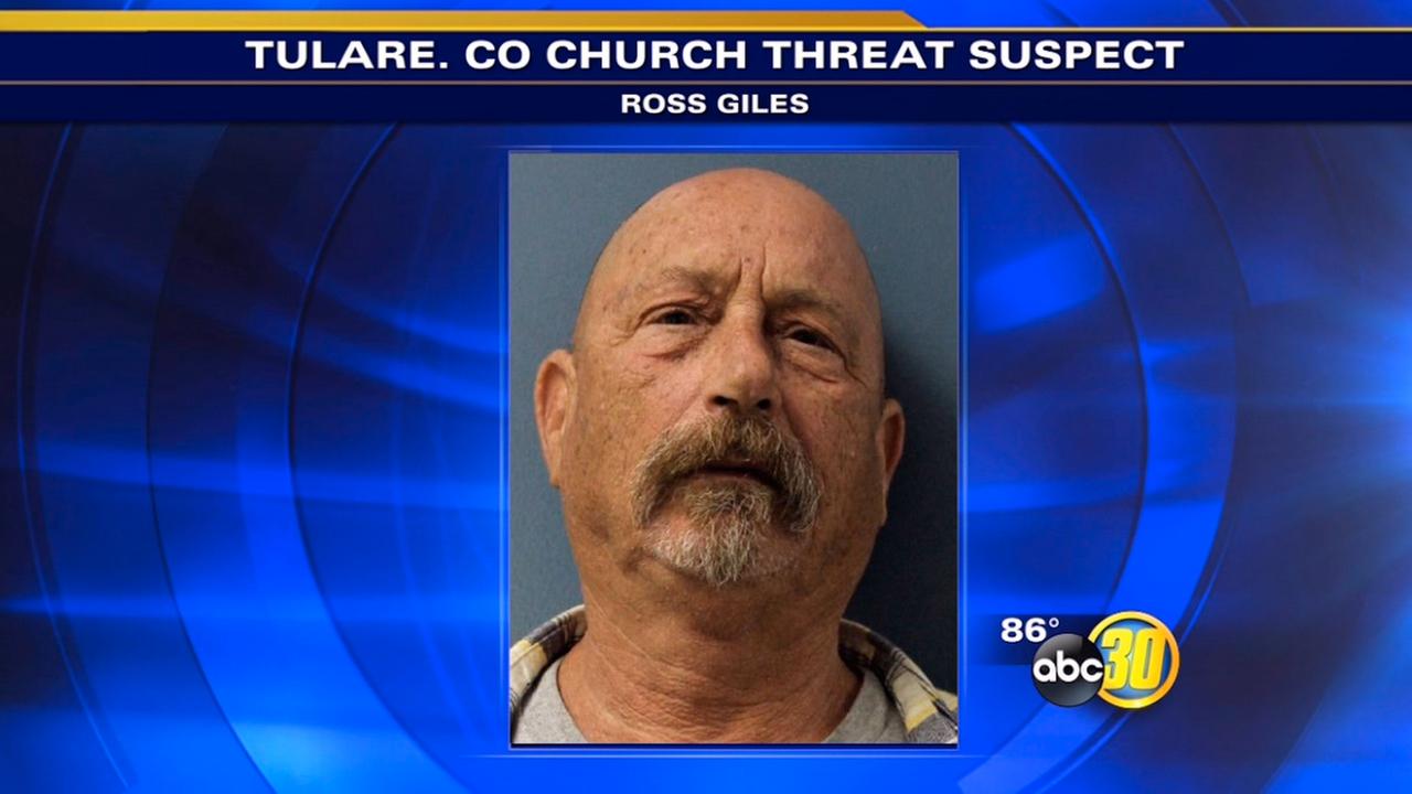Man accused of threatening churches arrested in Porterville