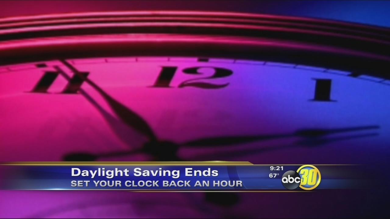 Daylight savings time ends Sunday