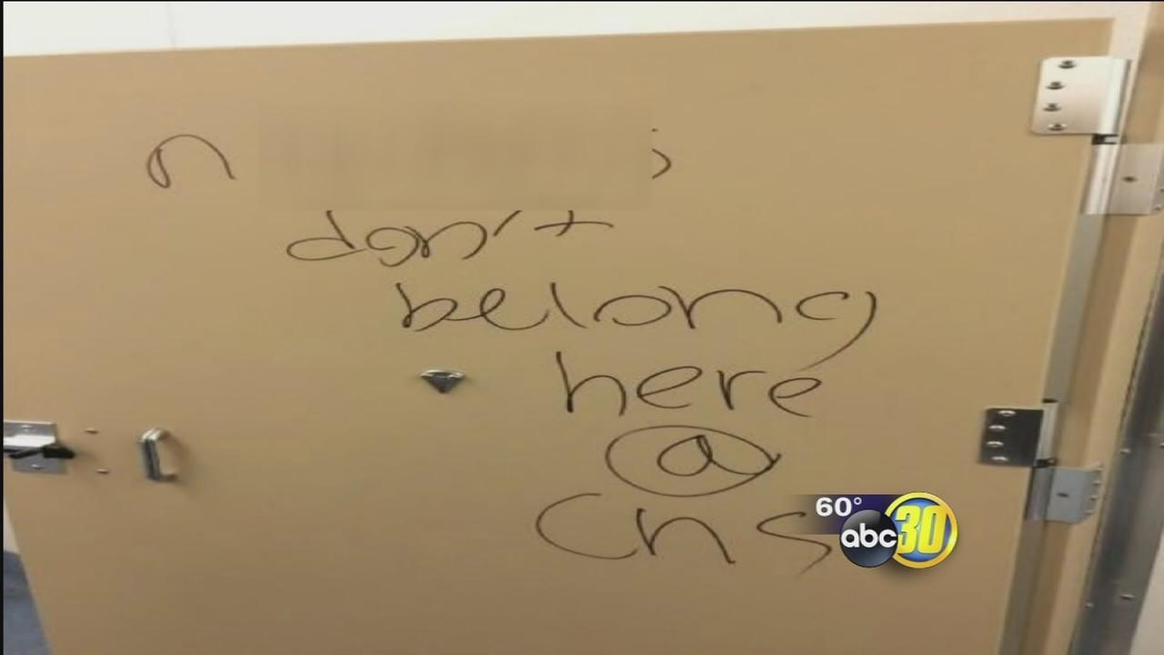 School Bathroom Graffiti racist graffiti found in clovis high bathroom | abc30 School Bathroom Graffiti racist graffiti found in clovis high bathroom | abc30