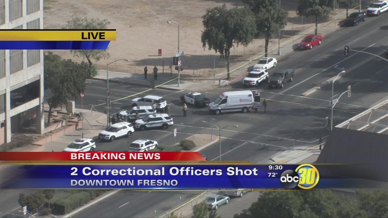 2 correctional officers shot at Fresno County jail