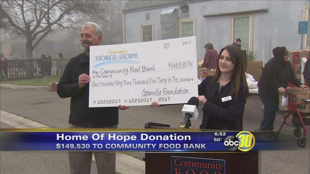 Community Food Bank receives generous gift from local company - KFSN-TV