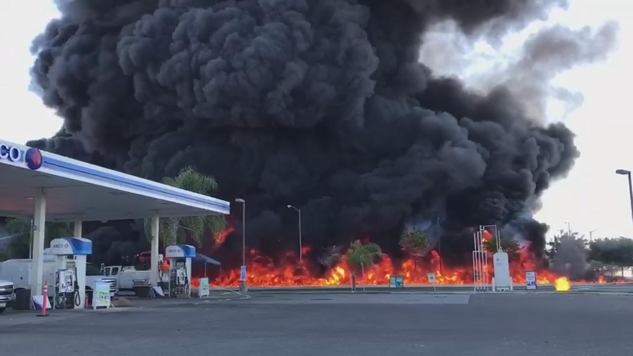 LiveCopter 3 shows aftermath of Atwater tanker truck fire LiveCopter 3 shows aftermath of Atwater tanker truck fire