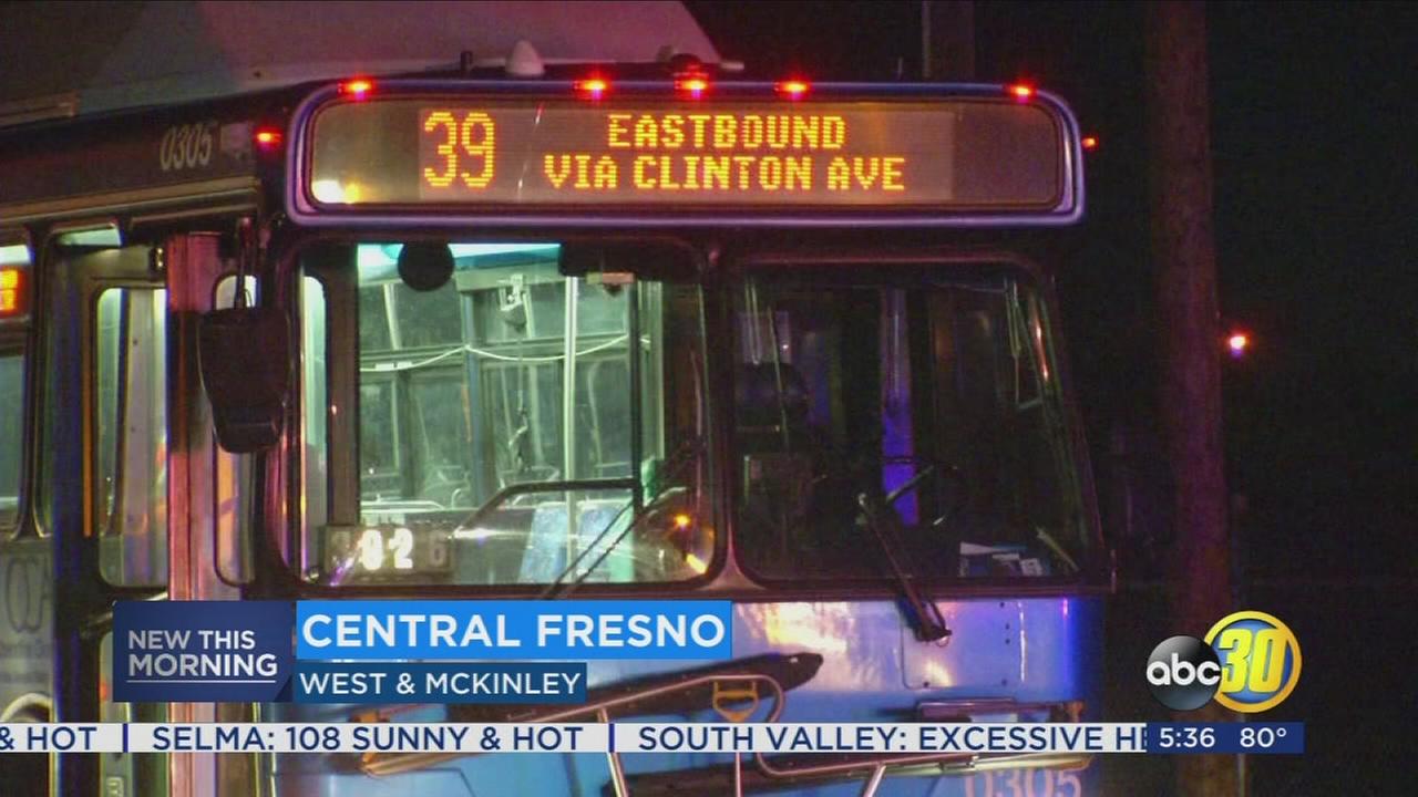 Two injured after crash involving FAX bus in Fresno