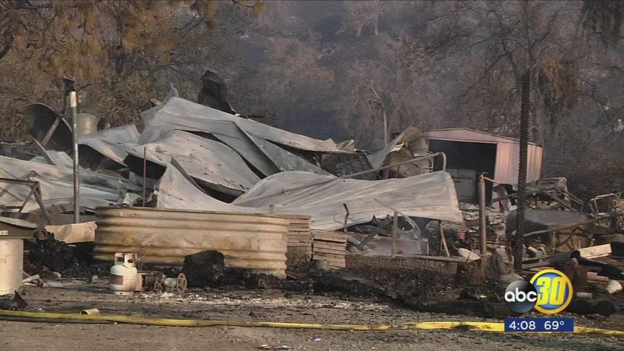 Homeowners outside of Squaw Valley returned to the area after fire forced them to evacuate