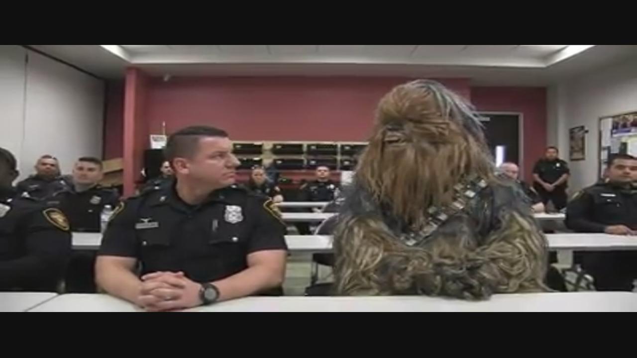 Police Department recruitment video adds to their force with their new Wookie officer