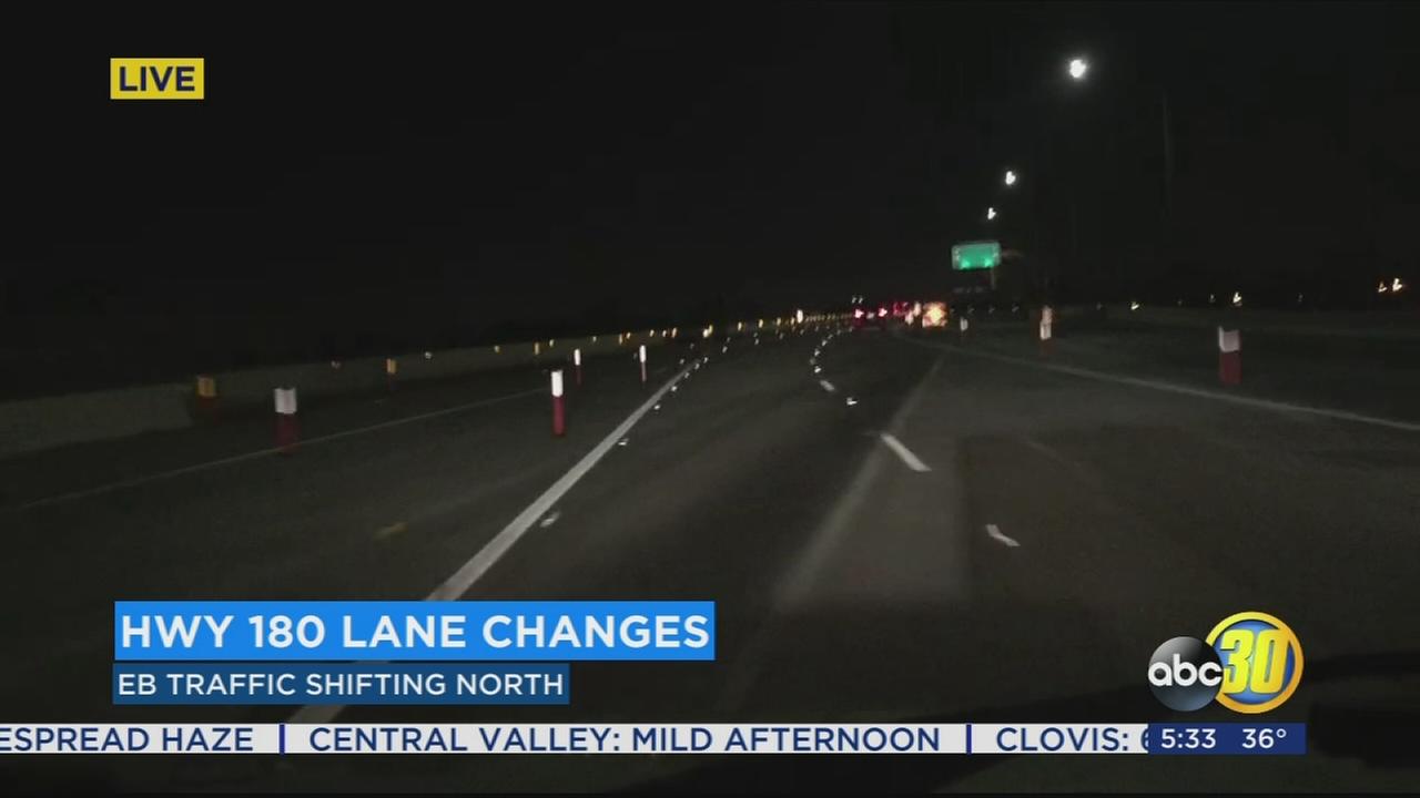 High-Speed Rail construction starts new traffic pattern on Highway 180