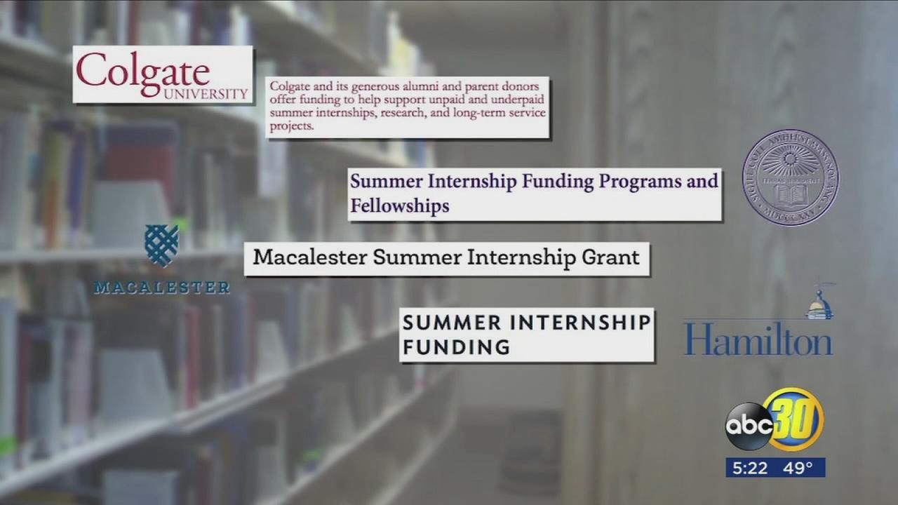 Some colleges now stepping up to the plate and helping students who are working unpaid internships