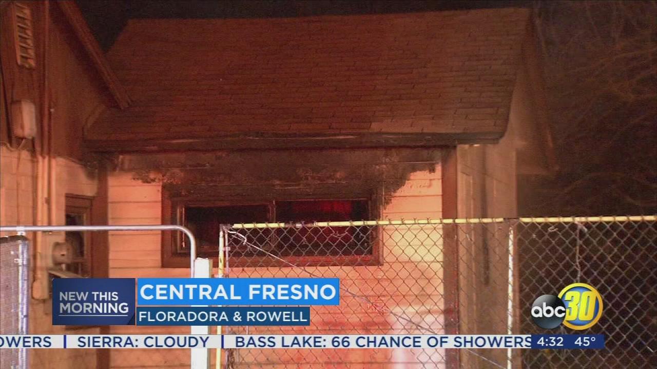 Fire officials investigating what sparked fire that damaged abandon house in Central Fresno