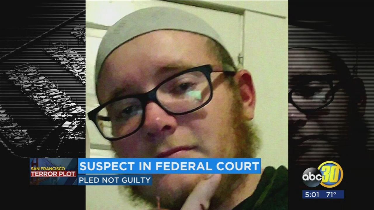 Pier 39 terror plot suspect returns to court, pleads not guilty for two federal charges