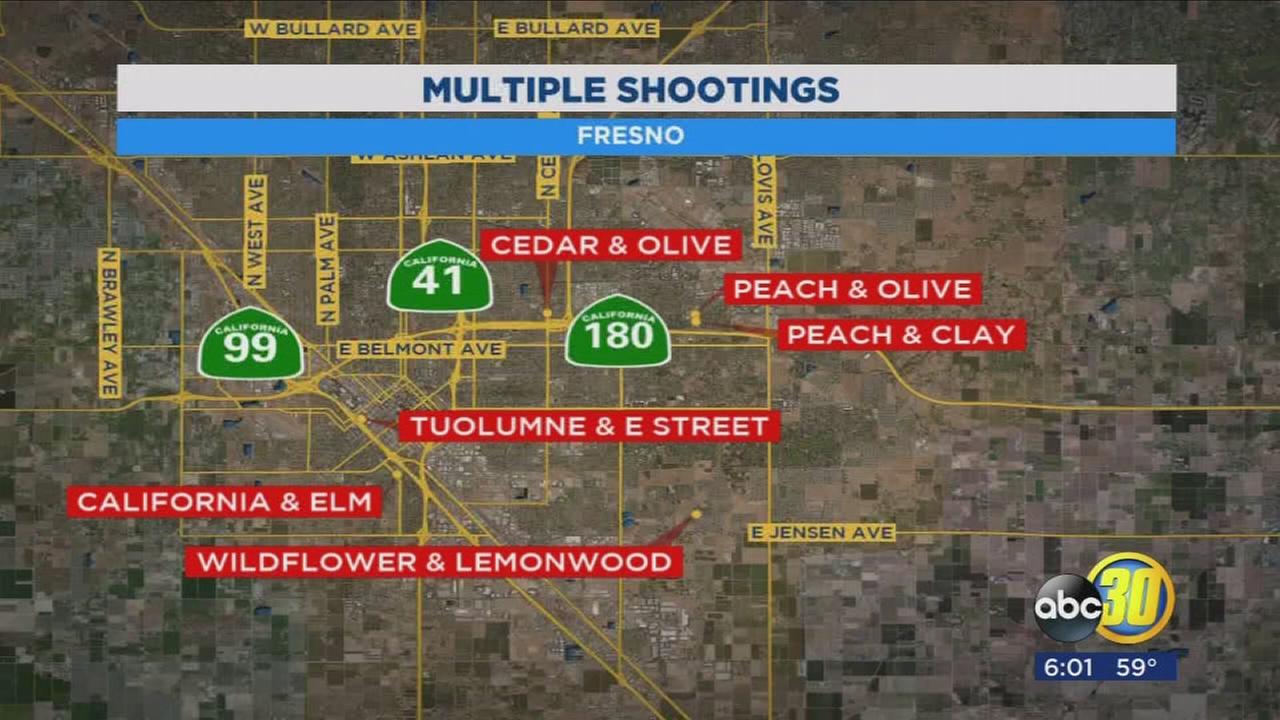 Police address string of shootings throughout Fresno