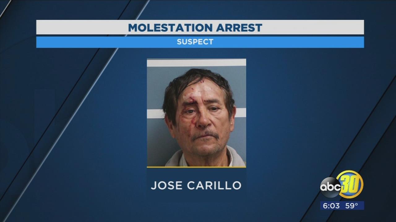 Man areseted for molesting child in Tulare, police say