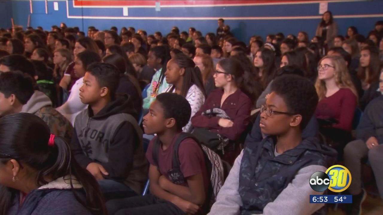 Merced middle school students taking on Rachels Challenge to fight against bullying