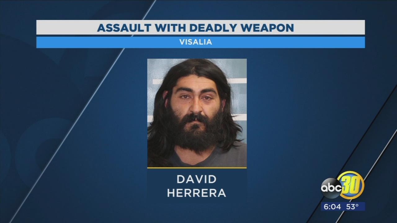 2 injured after man tries to stab them with sword