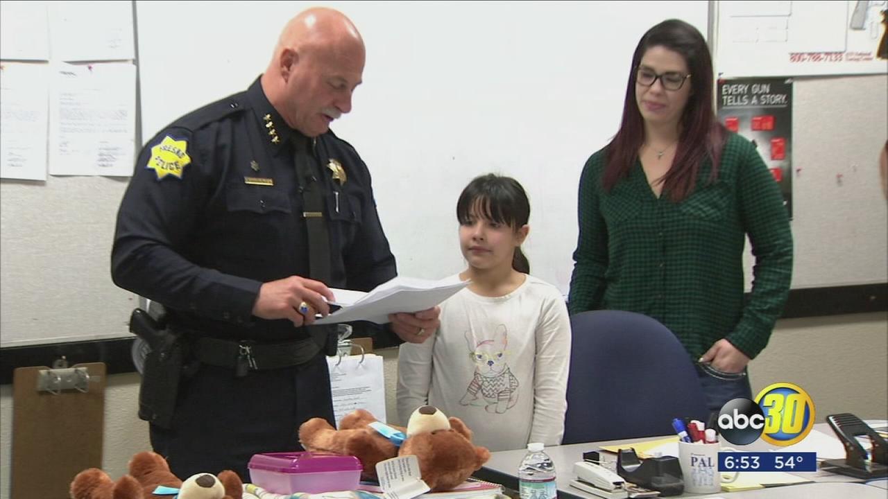6-year-old girl writes heartwarming letter to Fresno Police