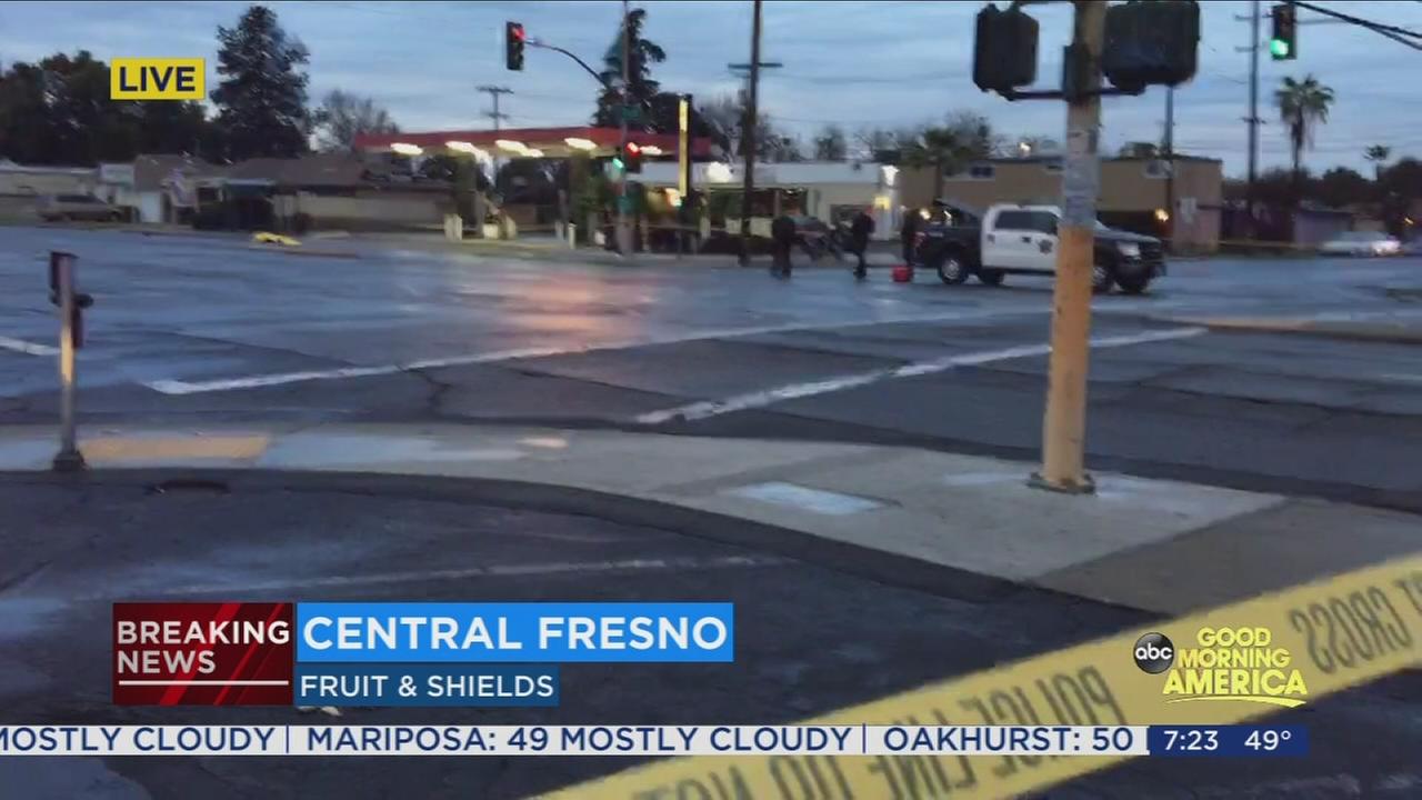 Police investigating body found in the road in Central Fresno
