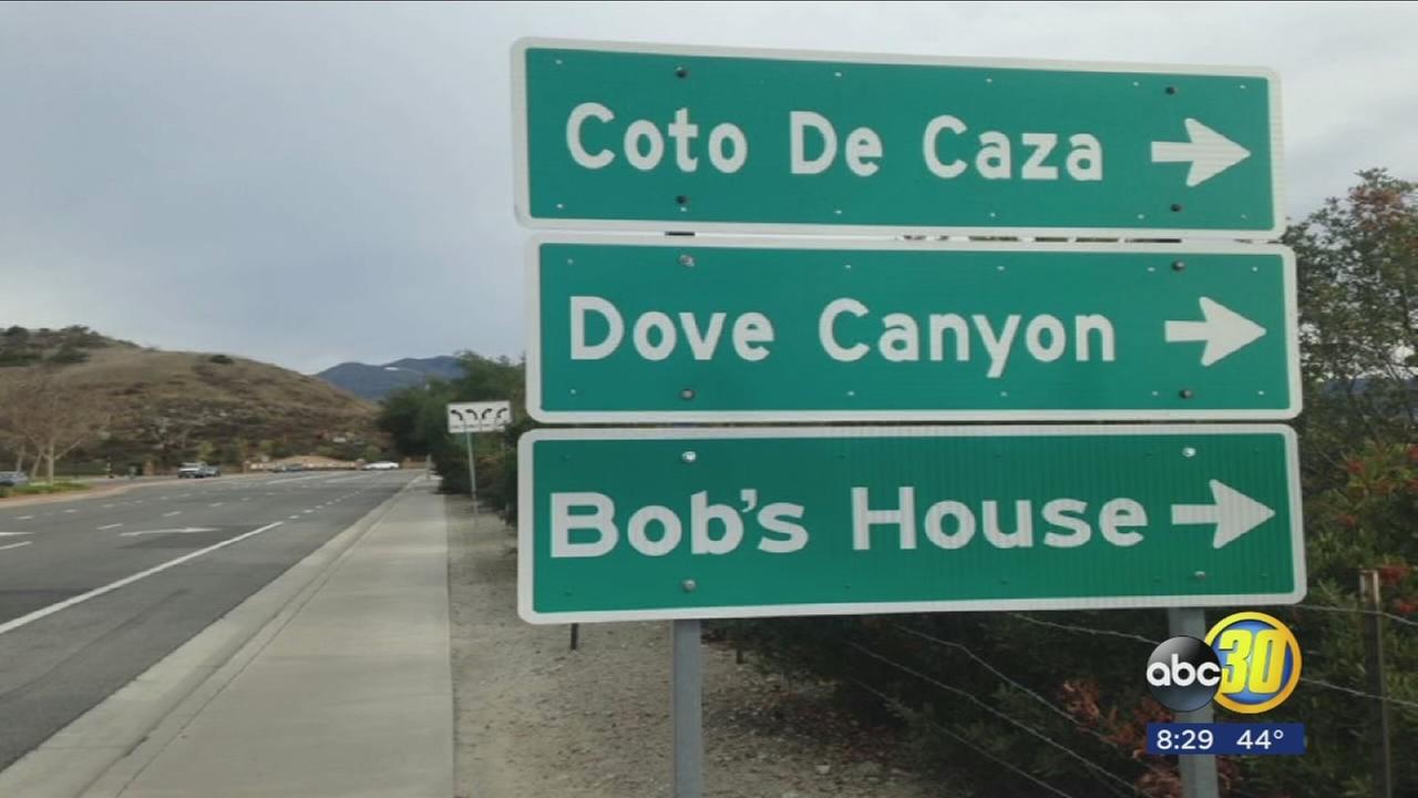 Odd street sign to Bobs House pops up in Orange County