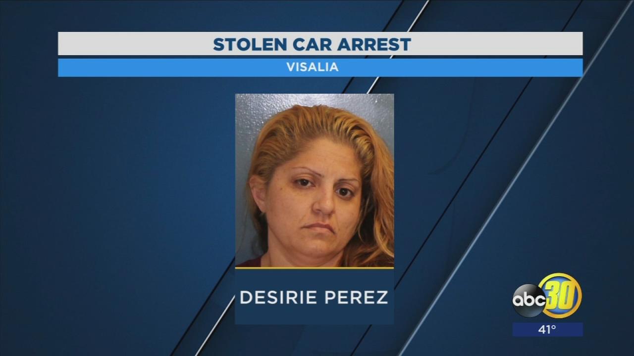Woman arrested for possession of a stolen car, drugs