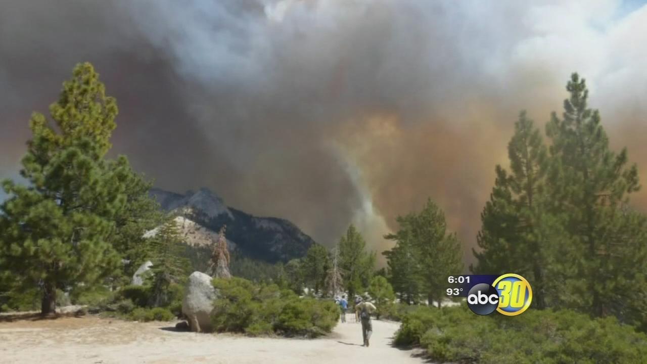 Wildfire burns inside Yosemite National Park
