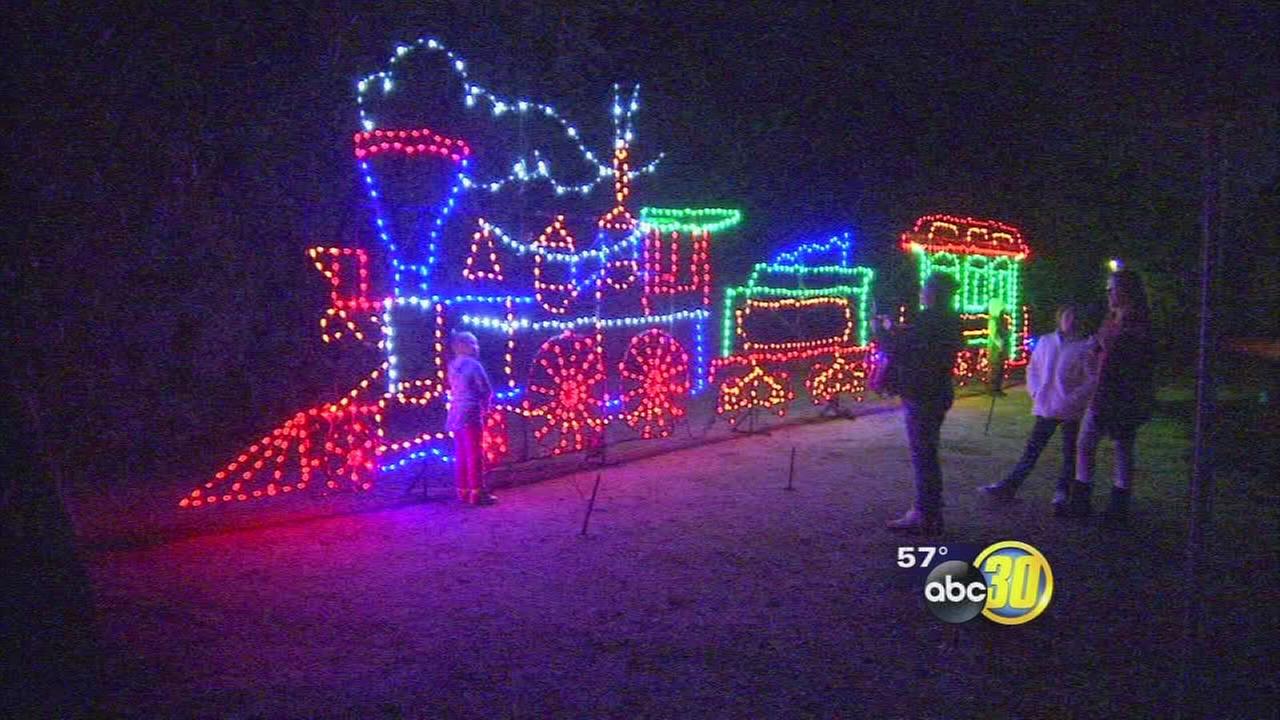 Small crowds at Christmas Tree Lane following rain storm