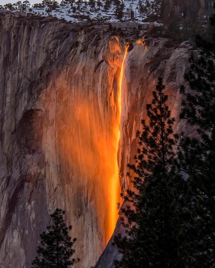 Αποτέλεσμα εικόνας για yosemite national park waterfall of fire