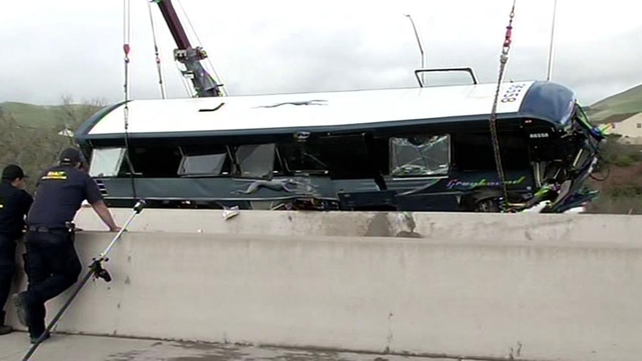 Greyhound bus overturns in San Jose, kills 2 KABC7 Photos and