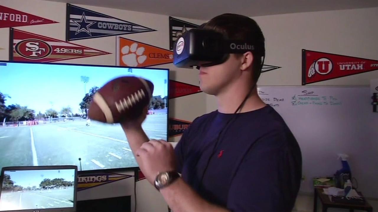 Virtual reality technology helping football players master the game
