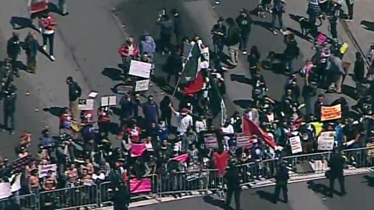 Donald Trump protests erupt near Republican convention in Burlingame