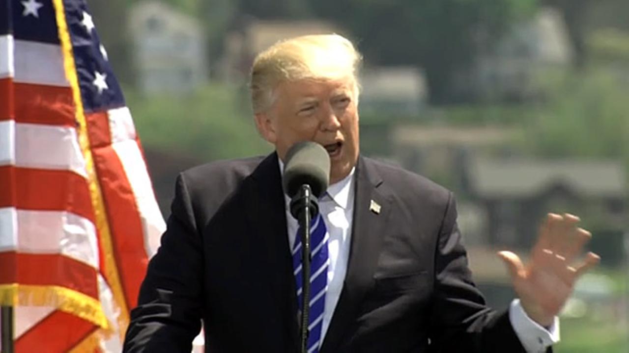 Trump at the Coast Guard Acad.