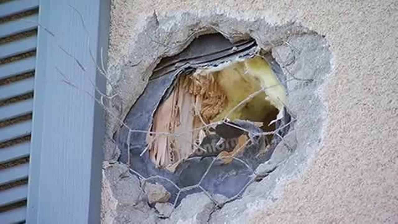 PHOTOS MythBusters stunt gone sends cannonball flying through Dublin home