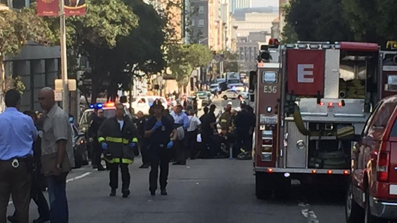 San Francisco officer transported to hospital after being hit by car
