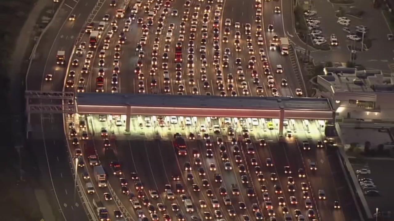 Traffic on the Bay Bridge appears in this undated image.