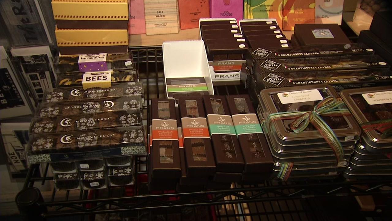 Chocolate is on display in San Franciscos Ghirardelli Square on Monday, Jan. 1, 2018.