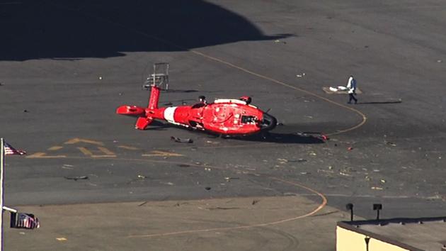 Two pilots injured after Coast Guard helicopter crash-lands at SFO