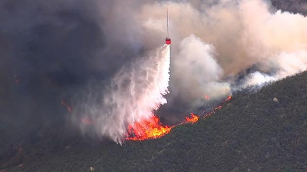 SKY7 HD was over a 150-acre flare-up of the Wragg Fire burning near Lake Berryessa on Tuesday, July 28, 2015. <span class=meta>KGO-TV</span>