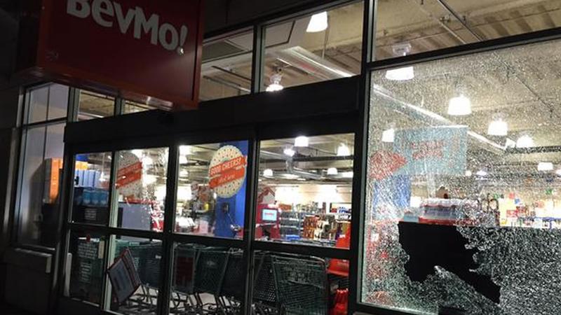 smashed window