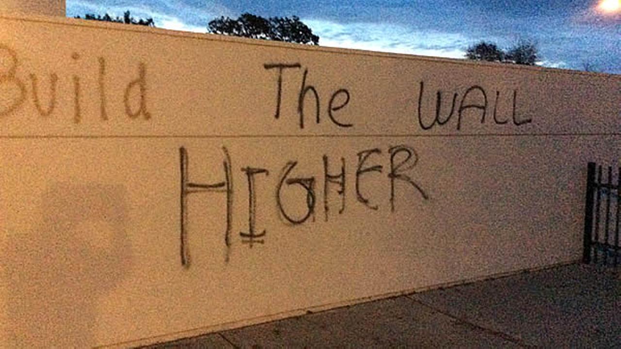School Bathroom Graffiti build the wall higher' graffiti at windsor school being School Bathroom Graffiti build the wall higher' graffiti at windsor school being