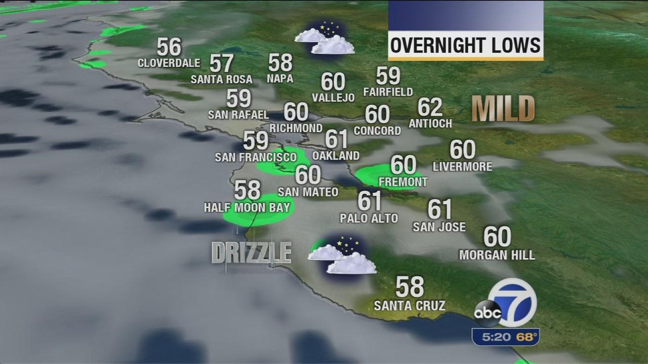 Rain, fastmoving thunderstorms hit parts of Bay Area